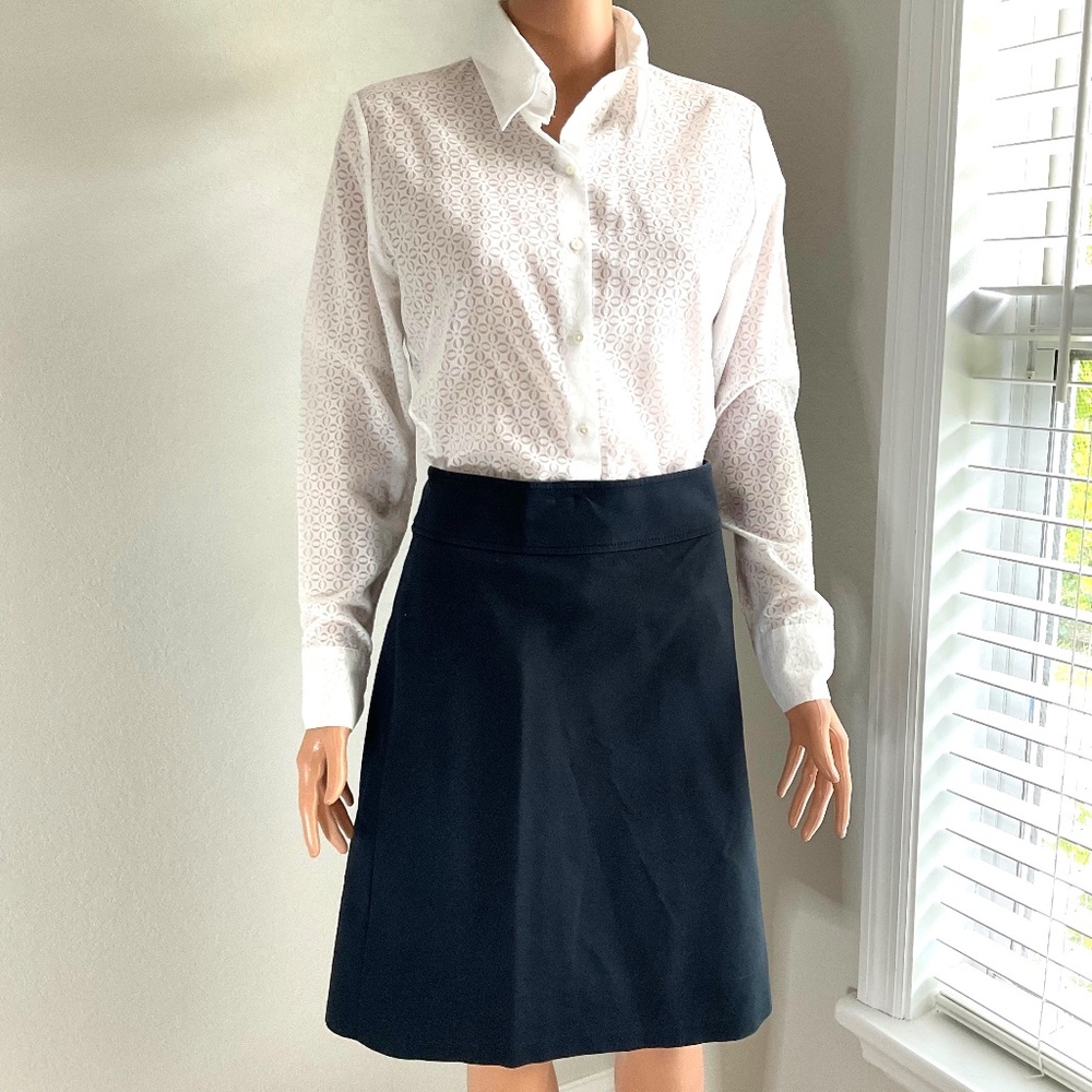 BANANA REPUBLIC blouse and skirt Duo White Black Sz M Sz 6